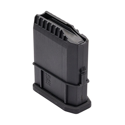 Detta 5‑skottsmagasin för .223, .222 och .204 kalibrar är tillverkat av hållbar glasfylld polymer och passar endast Howa 1500 Mini Action gevär.